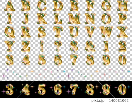 Mincho 字母字體,四重,淺色,彩虹色 1 金色 Mincho 字母字體,四重,淺色,彩虹色 1 金色 140081062