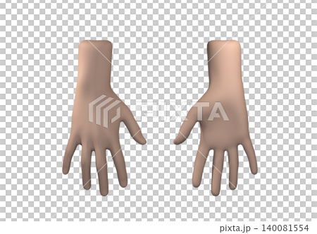 3D render of human hands showing front and back views, perfect for anatomy, medical, gestures, and digital art design concepts 3D render of human hands showing front and back views, perfect for anatomy, medical, gestures, and digital art design concepts 140081554