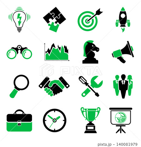 Business Strategy Icon Set Business Strategy Icon Set 140081979