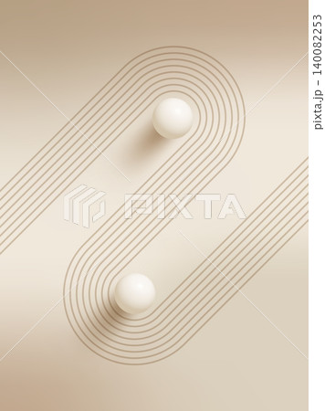 Vertical nude gradient background in 9x16 format with 3D sphere element, boho style details and line arch shapes. Warm beige and pearl tones create elegant social media vector design. Vertical nude gradient background in 9x16 format with 3D sphere element, boho style details and line arch shapes. Warm beige and pearl tones create elegant social media vector design. 140082253