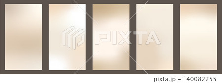 Vertical 9x16 nude gradient backgrounds set with blush, champagne and brown colors. Elegant liquid texture with satin shine and minimal style for social media content and modern vector design. 140082255