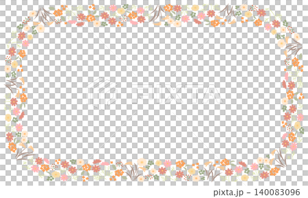 A rectangular frame in the calming colors of autumn flowers. A rectangular frame in the calming colors of autumn flowers. 140083096