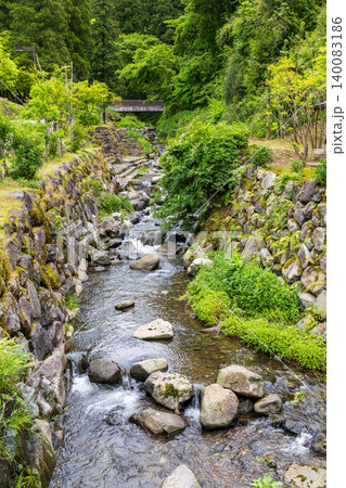 福井県永平寺町の永平寺川の風景 福井県永平寺町の永平寺川の風景 140083186