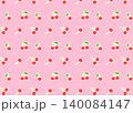 さくらんぼ　パターン壁紙　ピンク 140084147