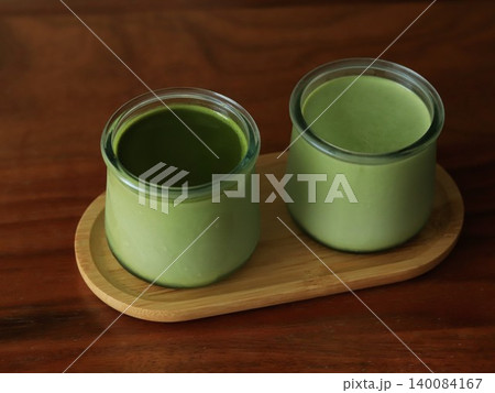 濃厚な抹茶パンナコッタ　Italian dessert panna cotta  140084167