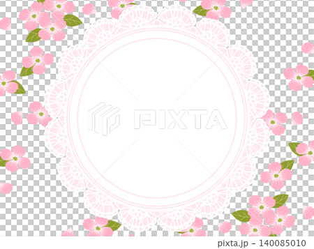 山茱萸和蕾絲背景(橫向) 山茱萸和蕾絲背景(橫向) 140085010
