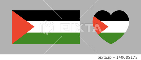 Palestine flag rectangular, heart sticker, badge. Rectangle, heart flag of Palestine symbol, background set. Flag button, banner, icon. National sign. Palestine flag rectangular, heart sticker, badge. Rectangle, heart flag of Palestine symbol, background set. Flag button, banner, icon. National sign. 140085175