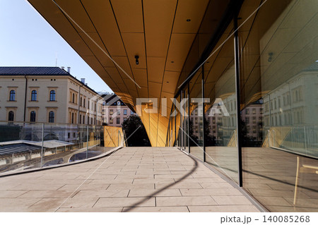 Masarycka MSD Masaryk Station Development office and retail building by Zaha Hadid Architects with golden facade in Prague, Czech Republic. Masarycka MSD Masaryk Station Development office and retail building by Zaha Hadid Architects with golden facade in Prague, Czech Republic. 140085268