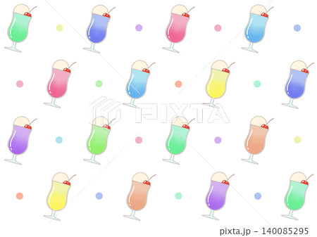 クリームソーダの背景イラスト 140085295