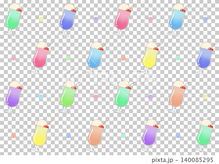 クリームソーダの背景イラスト 140085295