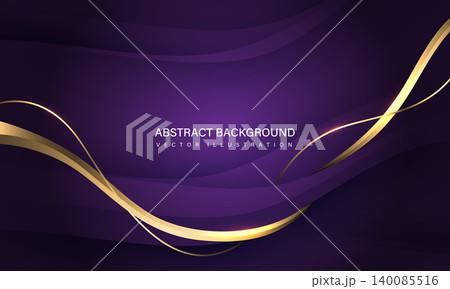 Abstract gold curve luxury on purple tone design modern technology futuristic creative vector Abstract gold curve luxury on purple tone design modern technology futuristic creative vector 140085516