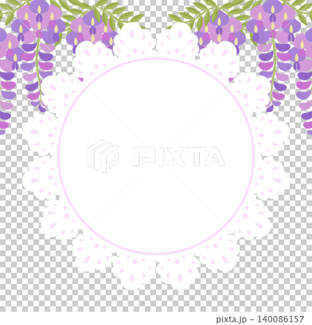 紫藤花和蕾絲背景(正方形) 紫藤花和蕾絲背景(正方形) 140086157