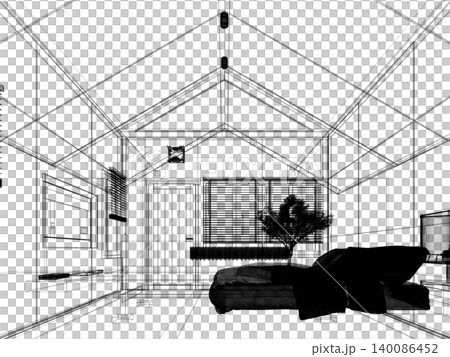 3d rendering of interior bedroom muji style 3d rendering of interior bedroom muji style 140086452
