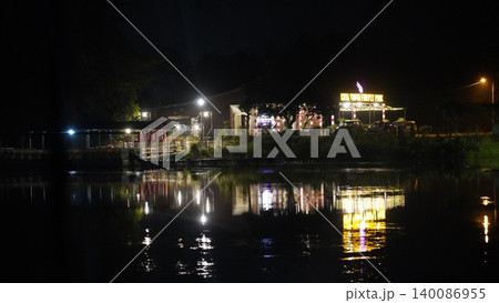 Illuminated Kota Tinggi Firefly Park Reflections at Night Illuminated Kota Tinggi Firefly Park Reflections at Night 140086955