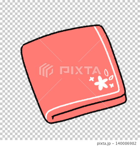 Simple and cute illustrations on a handkerchief Simple and cute illustrations on a handkerchief 140086982