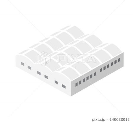 Modern industrial building viewed isometrically, Modern industrial building viewed isometrically, 140088012