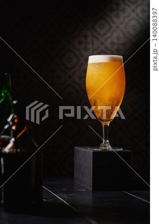 Glass of light beer 140088397