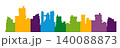 Rainbow city skyline embracing diversity and modern architecture 140088873