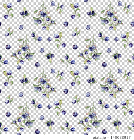 Watercolor seamless pattern with blue bilberry plants isolated. Hand drawn botanical wallpaper with forest fruit, leaves and berry twig. Natural organic food on repeat background. Northern berry. Watercolor seamless pattern with blue bilberry plants isolated. Hand drawn botanical wallpaper with forest fruit, leaves and berry twig. Natural organic food on repeat background. Northern berry. 140088917