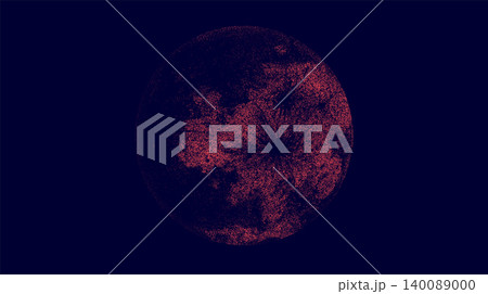 Stippling Illustration of the Strawberry Full Moon in June 140089000