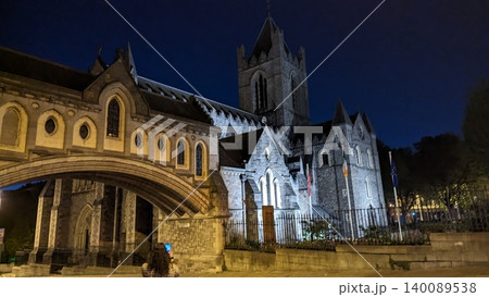 Dublin, Ireland - May 31, 2023: evening panorama of church buildings Dublin, Ireland - May 31, 2023: evening panorama of church buildings 140089538