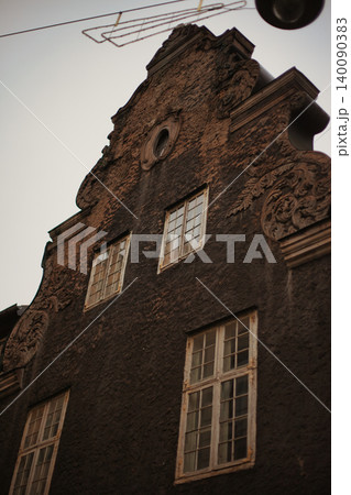 Atmospheric perspective of a historical old town street Atmospheric perspective of a historical old town street 140090383
