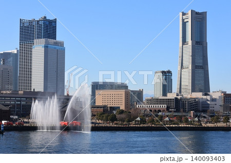 横浜市消防局の出初め式のリハーサル風景 横浜市消防局の出初め式のリハーサル風景 140093403
