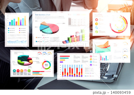Data Visualization Presentation with Colorful Graphs and Charts for Business Analysis and Performance Reporting in Modern Office Environment. Bitwise Data Visualization Presentation with Colorful Graphs and Charts for Business Analysis and Performance Reporting in Modern Office Environment. Bitwise 140093459