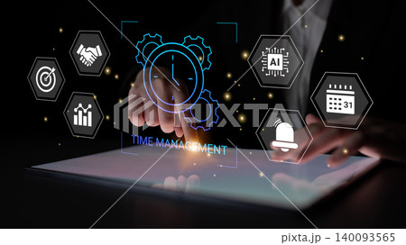 Hands Engaging with Touch Screen to Showcase Time Management Concepts Featuring Artificial Intelligence and Performance Metrics Cyphers. Hands Engaging with Touch Screen to Showcase Time Management Concepts Featuring Artificial Intelligence and Performance Metrics Cyphers. 140093565