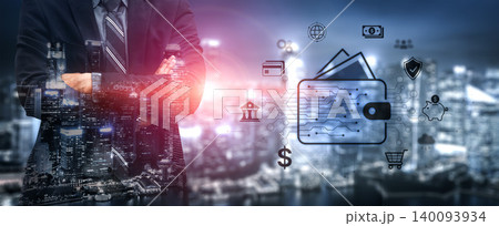 Secure Digital Wallet Payment Interface on Mobile with Fintech Icons. Corpus Secure Digital Wallet Payment Interface on Mobile with Fintech Icons. Corpus 140093934