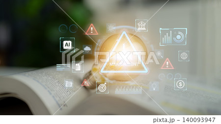 AI Risk Management Dashboard with Predictive Analytics and Warning Alert. Corpus 140093947