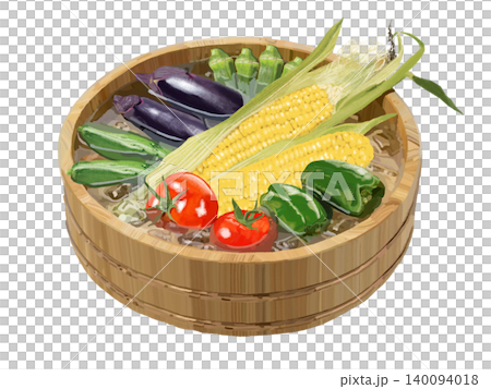 夏野菜(氷入り桶付き) 夏野菜(氷入り桶付き) 140094018