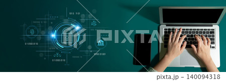 Cybersecurity System Interface with Biometric Digital Lock Latch Cybersecurity System Interface with Biometric Digital Lock Latch 140094318