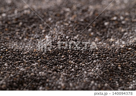 Close up of healthy organic chia seeds texture for background 140094378