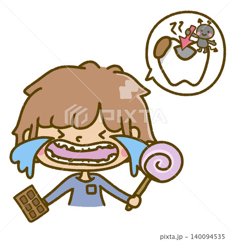 虫歯になって痛くて泣いている子ども。 虫歯になって痛くて泣いている子ども。 140094535