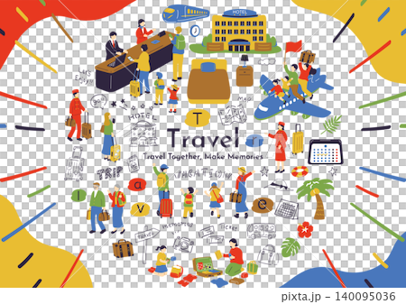 一家人享受旅行 一家人享受旅行 140095036