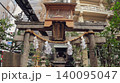 東京、都会のビル群に囲まれた新宿の稲荷鬼王神社　 140095047