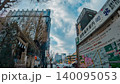 東京、都会のビル群に囲まれた新宿の稲荷鬼王神社　 140095053