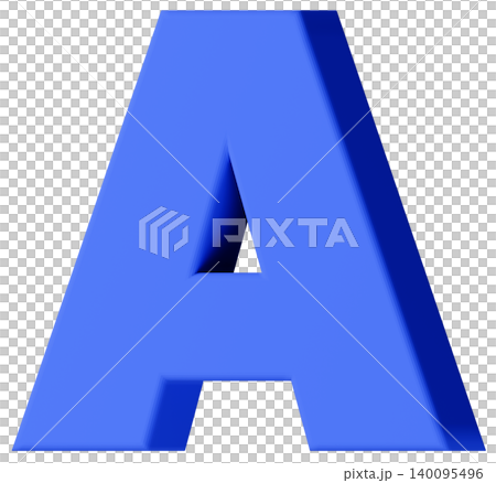 3D材質_字母A_藍色 3D材質_字母A_藍色 140095496