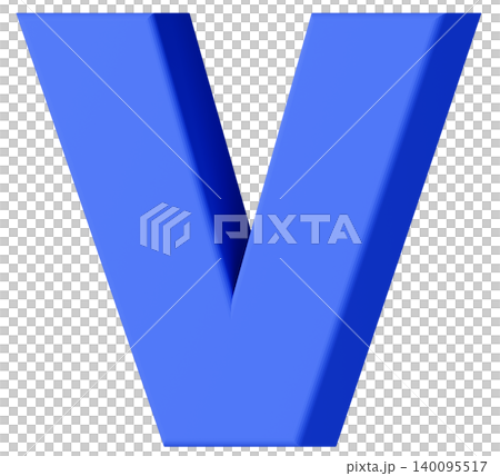 3D Material_Alphabet_V_Blue 3D Material_Alphabet_V_Blue 140095517