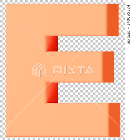 3D材質_字母E_橙色 3D材質_字母E_橙色 140095524
