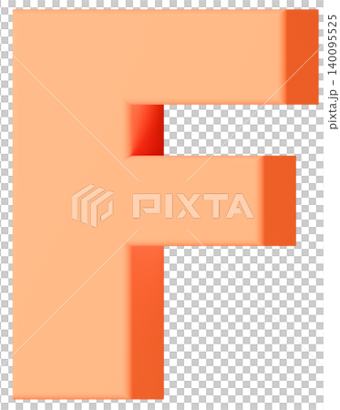 3D材質_字母_F_橙色 140095525