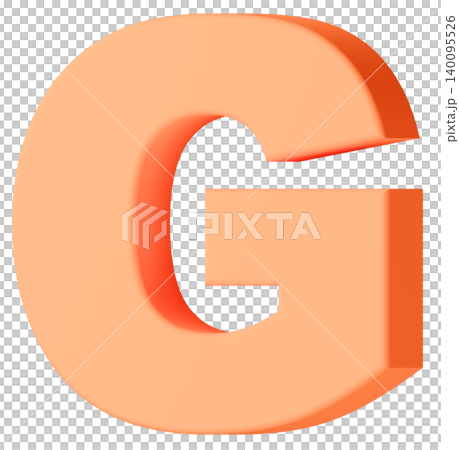 3D材質_字母_G_橙色 140095526