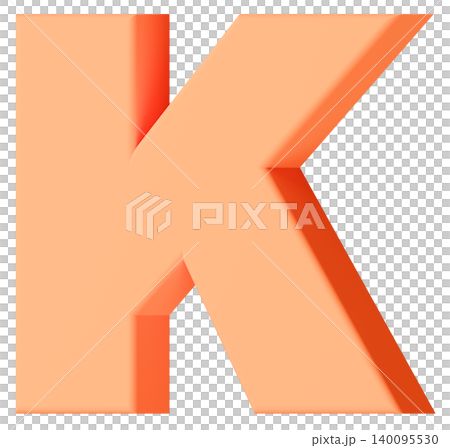 3D材質_字母_K_橙色 3D材質_字母_K_橙色 140095530