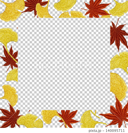 【秋葉銀杏框】手工刺繡插畫材料 140095711