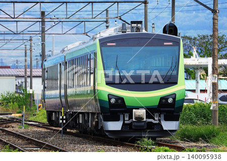 【JR東日本】HB-E300系 快速「あいづSATONO」（磐越西線：喜多方駅） 140095938