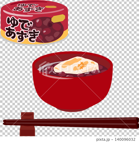 Canned boiled red beans and zenzai (sweet red bean soup) in a bowl Canned boiled red beans and zenzai (sweet red bean soup) in a bowl 140096032