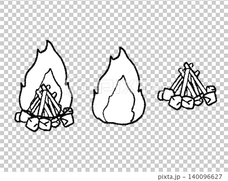 Bonfire illustration set 140096627