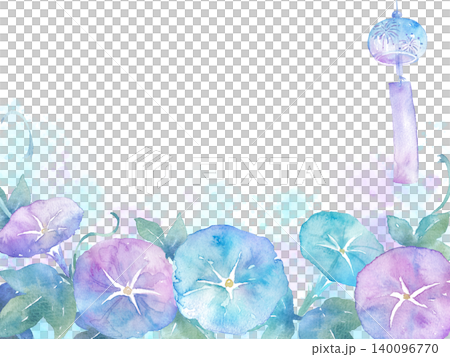 Watercolor Morning Glory Frame Watercolor Morning Glory Frame 140096770
