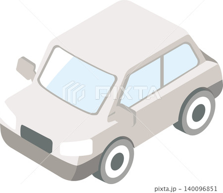 アイソメトリックで描かれた自動車のイラスト（コンパクトカー・交通・マイカー） 140096851